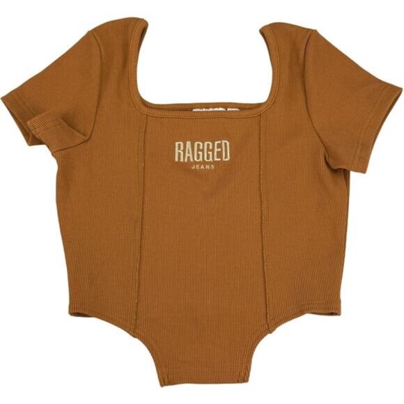 The Ragged Prieset Brown Corset Top Size 6 - Picture 2 of 6